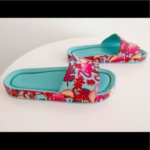 Mini Melissa Mel Beach Slide Flamingo Sandals Kids
